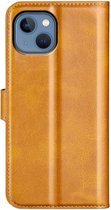 Casecentive - Magnetische Leren Wallet case - iPhone 14 Pro Max - tan