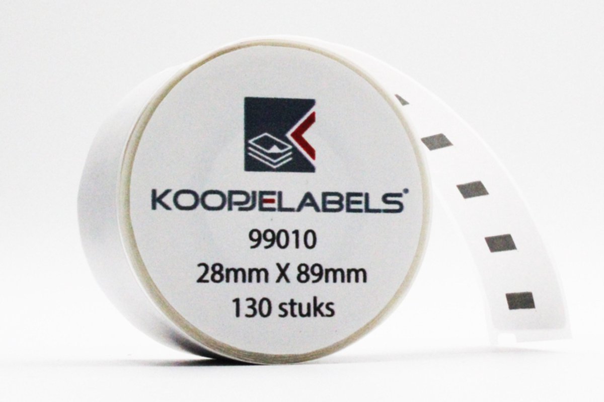 Koopjelabels® | Dymo 99010 / S0722370 compatible adreslabel, 89 x 28mm, 130 labels per rol