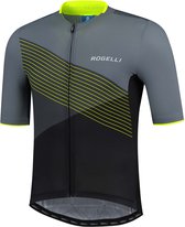 Rogelli Spike Fietsshirt - Korte Mouwen - Heren - Zwart, Grijs, Fluor - Maat 2XL