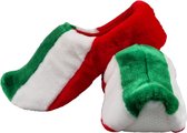 Elcee-Haly – Klomp sloffen – Pantoffelklomp met Italiaanse vlag – Warme sloffen – Rood / Wit / Groen – Maat 36/37