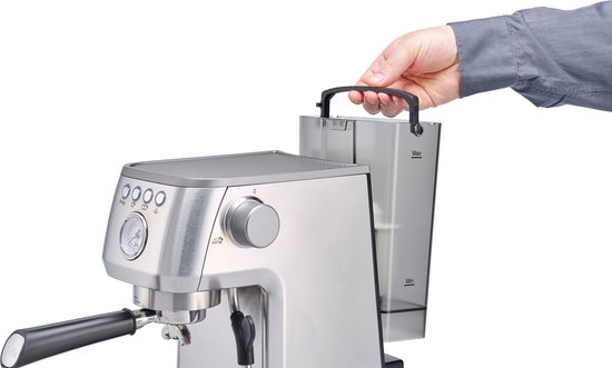 Solis Barista Perfetta Plus 1170 V2 Pistonmachine - Heerlijke Koffie Binnen 1 Minuut - Compacte en Hoogwaardige Espressomachine - Melkschuimsysteem - Zilver