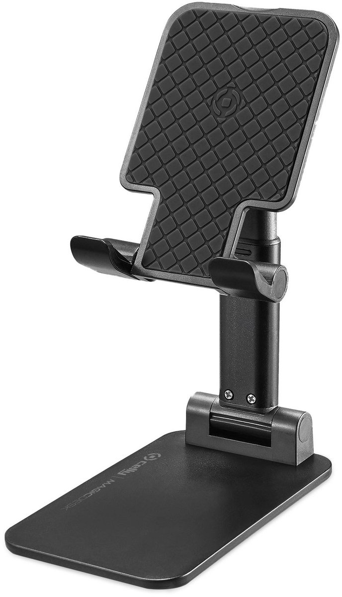 Celly - MagicDesk Telefoonhouder Bureau tot 10,5 inch - Kunststof - Zwart -