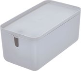 Opbergbox met Deksel, Stapelbaar, 30.5 x 16.5 x 14.6 cm, Grijs, Kunststof - iDesign | Cade