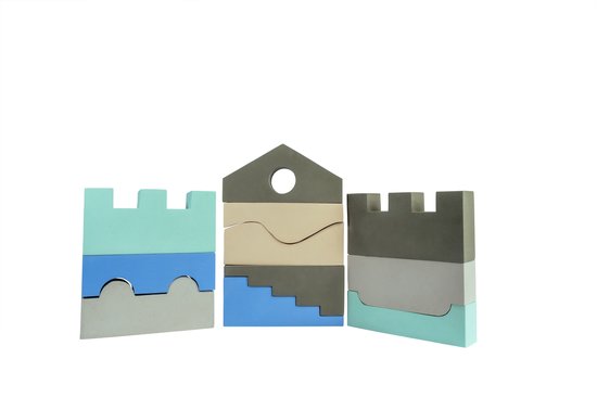 Foto: Moes play set 11 foam speelblokken sky colors
