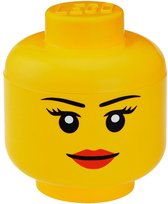 Opbergbox Iconic Hoofd Girl 16 cm, Geel - LEGO