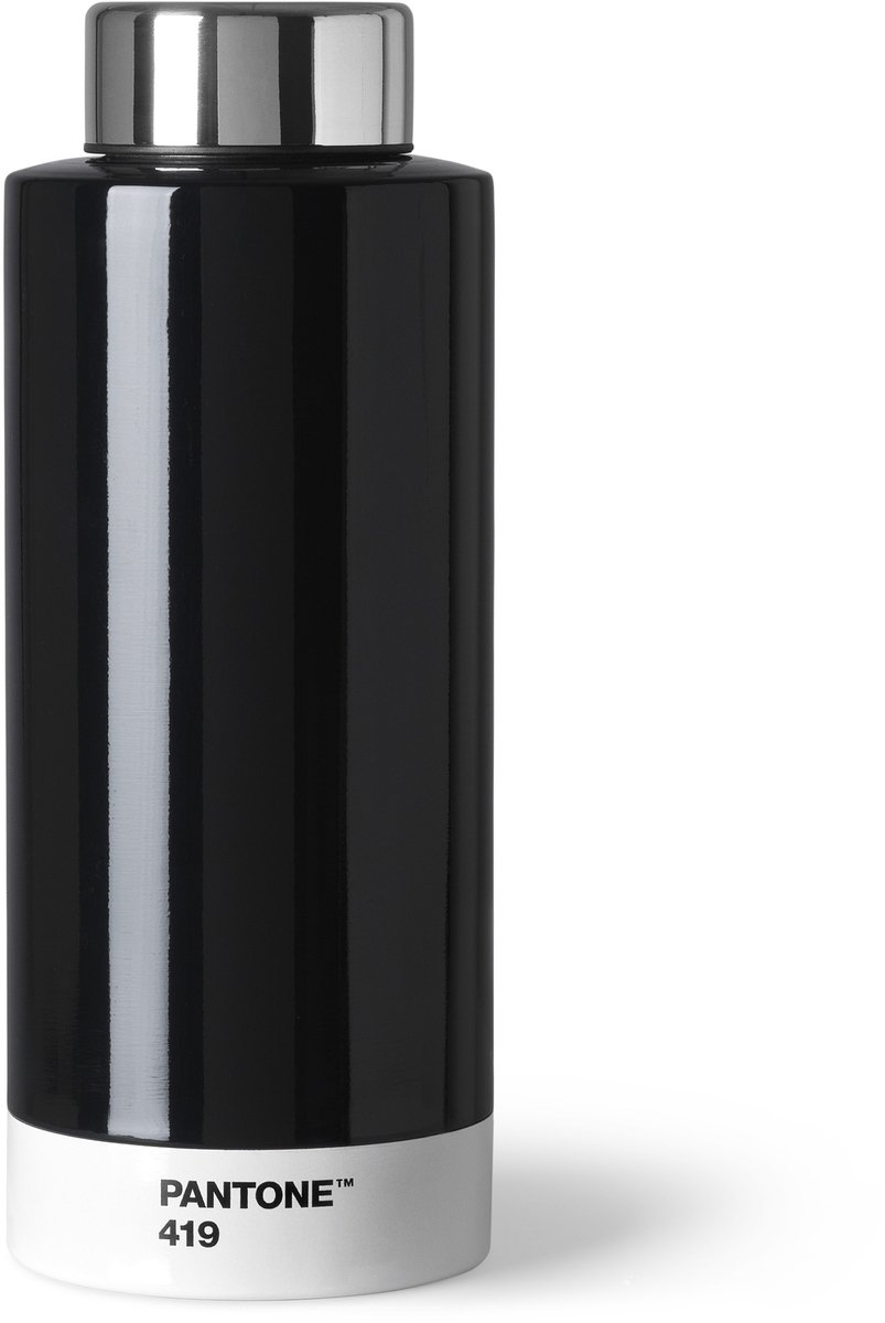 Copenhagen Design drinkfles Pantone 19 cm RVS 630 ml zwart