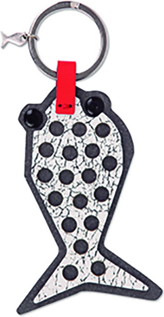 Vacavaliente - Sleutelhanger Vis (by Paola Navone) - Gerecycled Leer - Grijs
