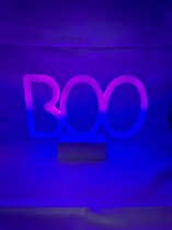 LED "Boo" met neonlicht - roze + blauw neon licht - hoogte 16 x 22 x 10 cm - Tafellamp - Nachtlamp - Decoratieve verlichting - Woonaccessoires
