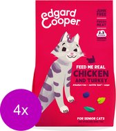 4x Edgard & Cooper Nourriture pour chat Senior Kip - Dinde 2 kg