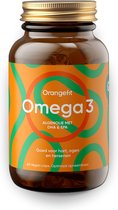 Orangefit Vegan Omega 3 - 60 capsules - Algenolie - DHA & EPA - Supplementen - Voor Hart, Ogen & Hersenen