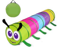 Buxibo Speeltunnel Rups - Kruiptunnel - Kinderspeelgoed/Binnenspeelgoed /Buitenspeelgoed - 170x46cm