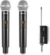 Draadloze microfoon met plug-in ontvanger -Vonyx WM552- UHF draadloze microfoonset met 2 microfoons
