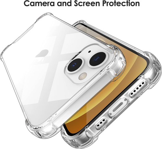Coque Apple iPhone 14 Plus Transparente et Protecteur d'écran en Verres - Coque Arrière Hybride Antichoc
