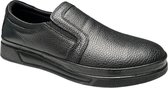 Schoenen- Heren instapper schoenen- Comfort schoenen 016- Leather- Zwart 42