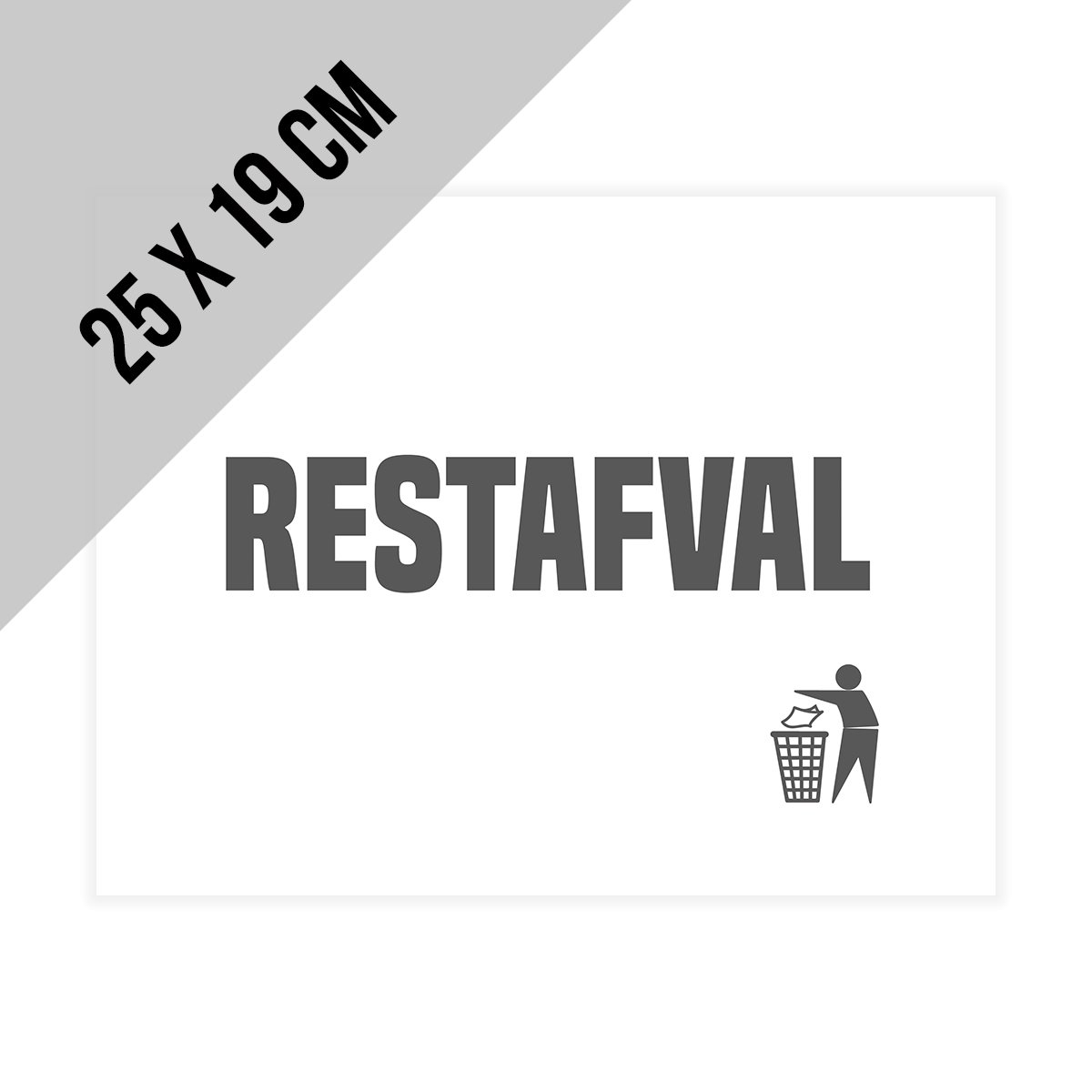 Set Polystyreen Borden PMD/ Restafval 25 x 19 cm Frituur Friettent Snackbar...