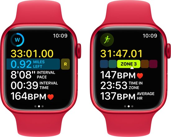 Apple Watch Series 8 - 4G - 41mm - Rood Aluminium
