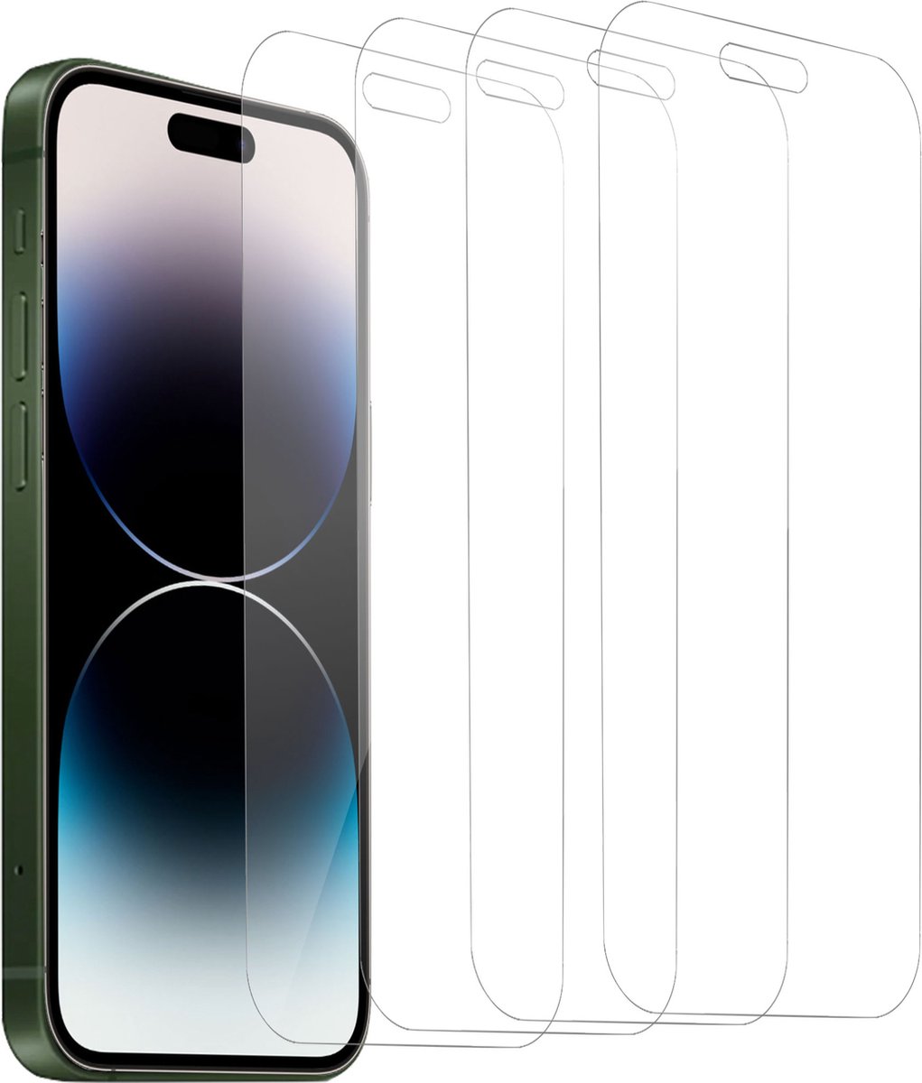 4x Screenprotector geschikt voor iPhone 14 Pro – Screen Protector Tempered Glass