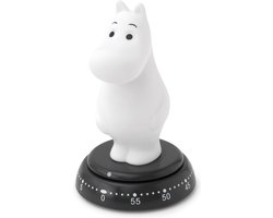 Bengt EK Design Kookwekker Analoog - Kookwekker Mechanisch - Kookwekker Nijlpaard Moomin - 60 minuten - Kunststof - Wit