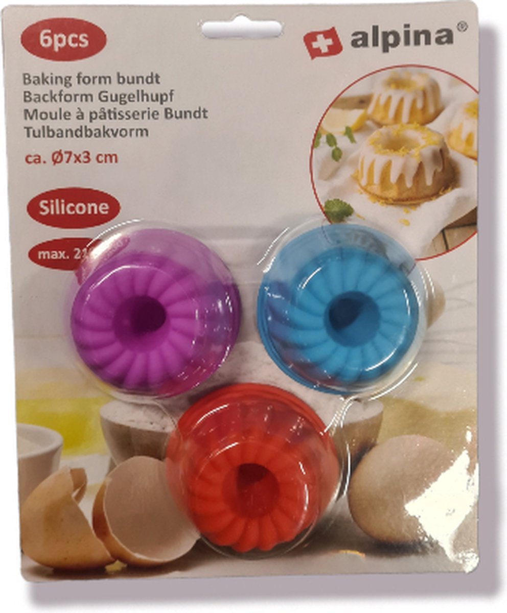 Gietvorm zeep, cupcake vorm mini tulband 6dt, Kindercrea