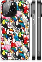 Telefoon Hoesje iPhone 14 Pro Max Leuk TPU Backcase met Zwarte rand Birds