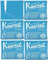 Kaweco Recharges stylo plume Turkoise, Paradise Blue, 6 boites