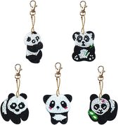 Peinture de diamants Panda Bear - Adultes - Hobby -temps - Enfants - Forfait complet - Fête d'enfants - Porte-clés - Pendentif