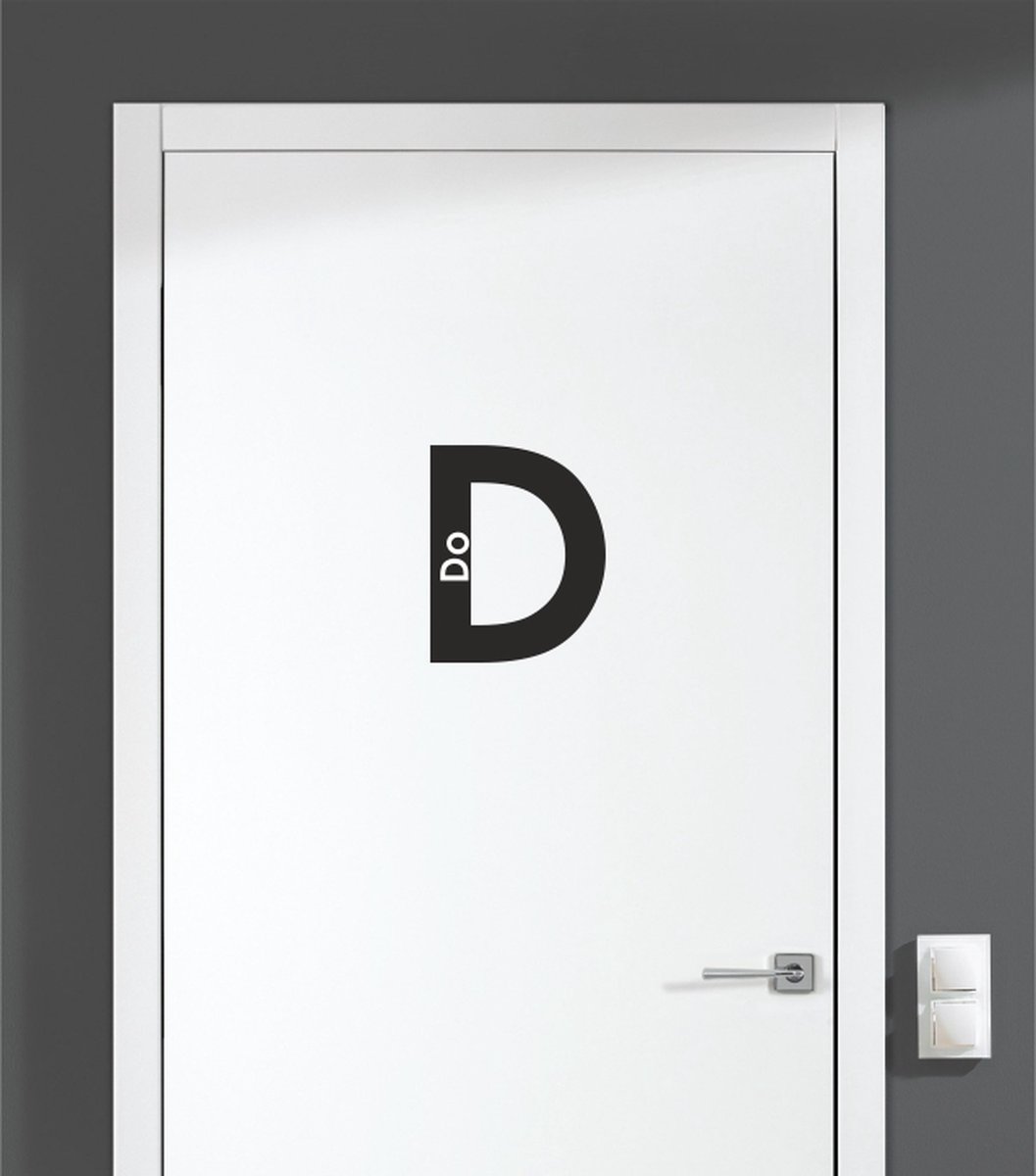 Deursticker - Do - Zwart 12x14