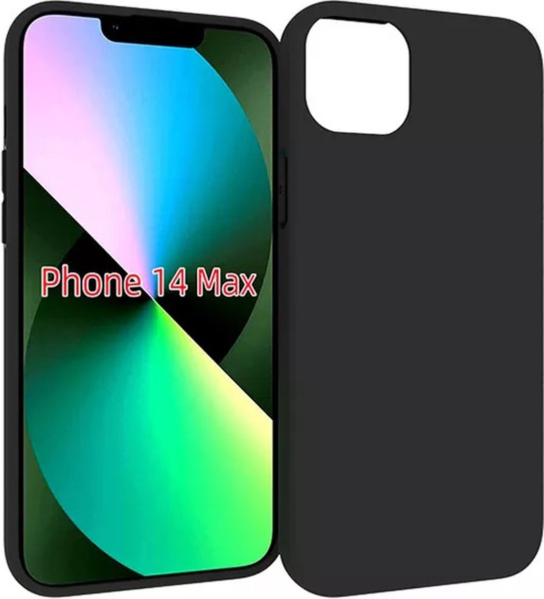 MoDo hoesje Geschikt voor iPhone 14 Plus - Siliconen Back Cover - Zwart