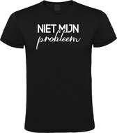 Klere-Zooi - Niet Mijn Probleem - Zwart Heren T-Shirt - 4XL