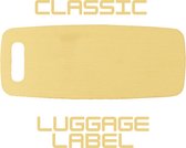 Hondenkeldertje - Bagagelabel- Kofferlabel| Classic Luggage tag- Gold | 75x35mm | tweezijdig graveren | inclusief verzendkosten