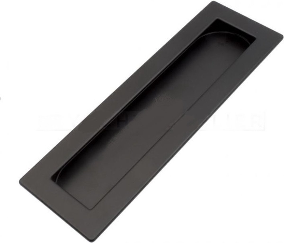 Schuifdeur komgreep | Mat Zwart | 160x50x10mm | Schuifdeurgreep | Ladegreep | Deurgreep | Schuifdeurkom | H026