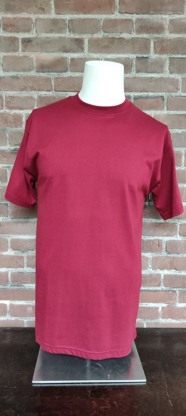 T-shirt Bamboe col rond rouge foncé - L
