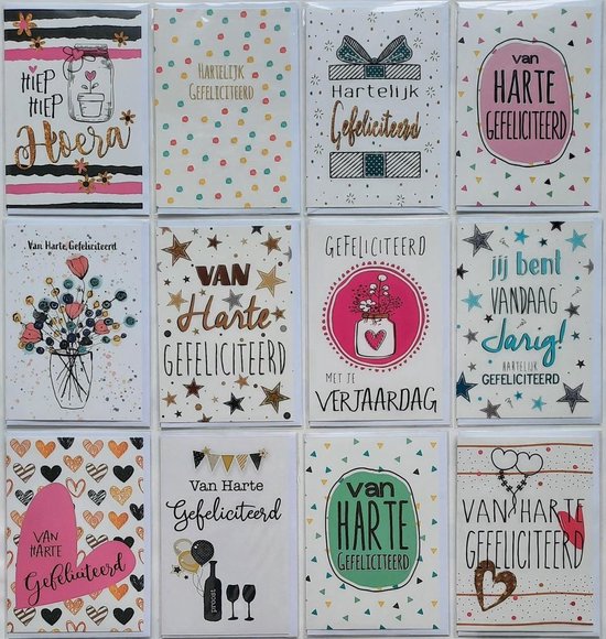 Maan Amsterdam Wenskaarten - Blanco Universe - 6 stuks - Incl