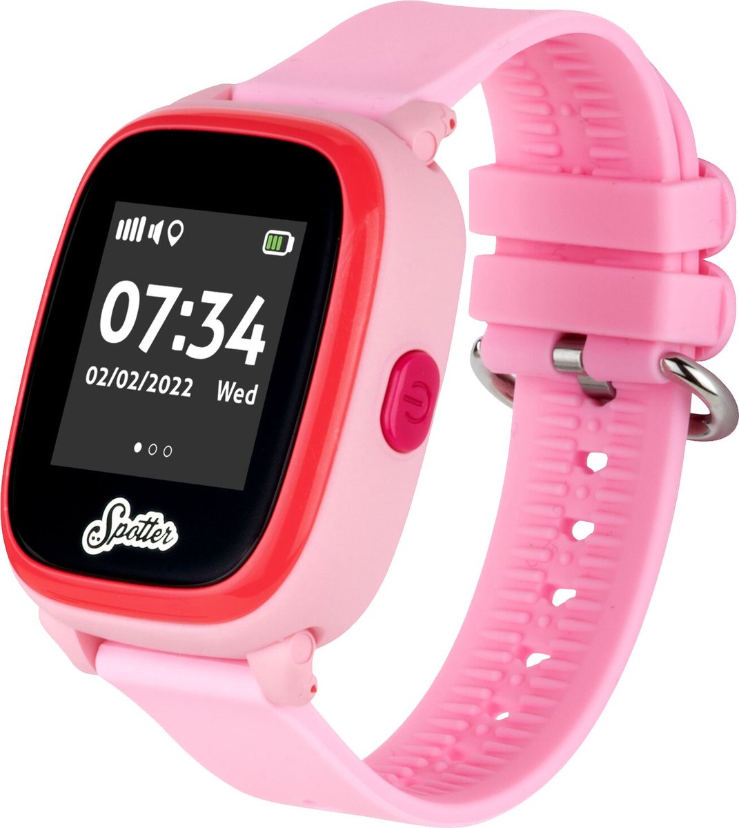 Spotter® GPS kinderhorloge - Smartwatch Kinderen Met GPS Tracker - Roze - Meisjes GPS kinderhorloge - Inclusief Prepaid Simkaart - Waterdicht - Stappenteller - Geen Abonnement - GPS horloge kind - Nederlands merk