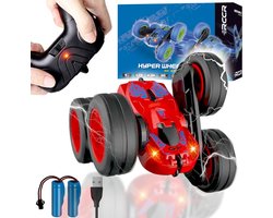 HyperWheels - Bestuurbare Auto voor Jongens - Speelgoed Stuntauto voor Binnen of Buiten - Rood met Zwart - incl. 2 accu's