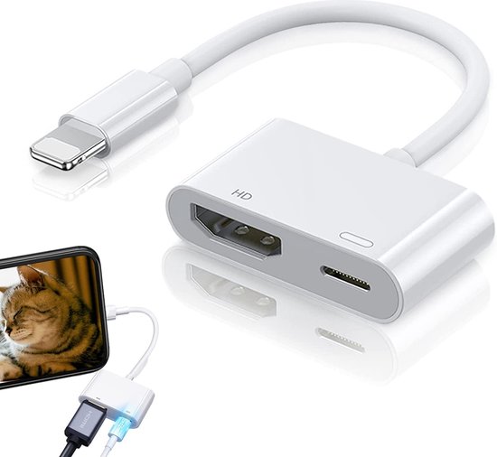 Lightning to HDMI Adapter Digital AV, Compatible with iPad iPhone to