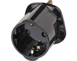 Brennenstuhl travel plug / travel adapter (travel socket outlet adapter for connecting electrical devices with earthing contact plug system in countries with British Standard plug system) black