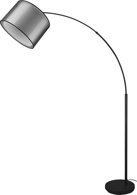 LED Vloerlamp - Vloerverlichting - Torna Bidon - E27 Fitting - 1-lichts - Rond - Mat Zwart - Aluminium - Tot 10W