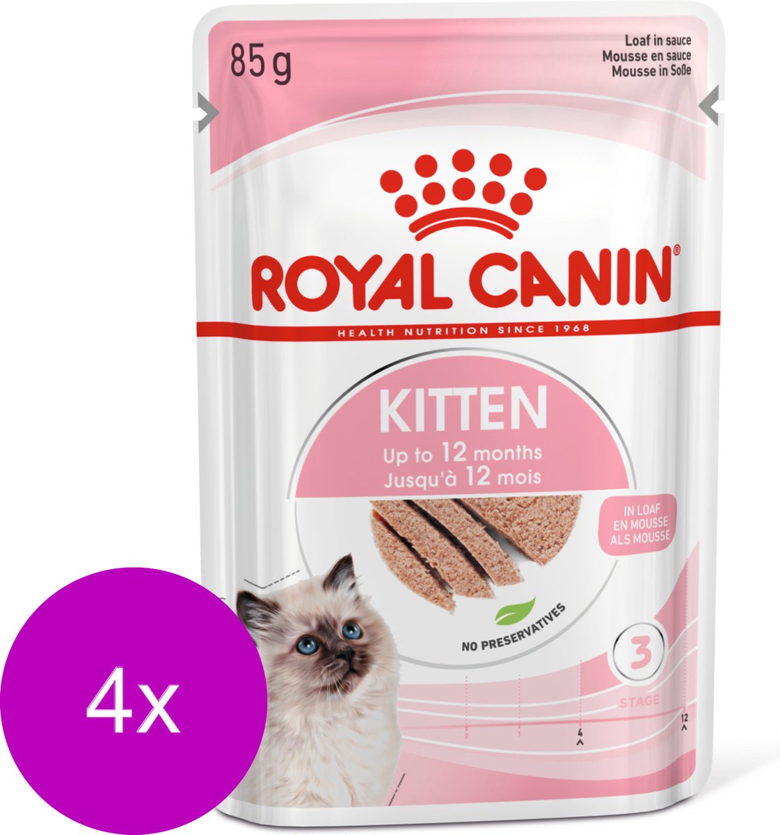 Royal Canin Royal Canin - Kitten Loaf Kattenvoer Nat - 48 x 85 gr
