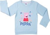Peppa Pig / Peppa Big Sweater / Sweatshirt - Katoen - Lichtblauw - Maat 98/104