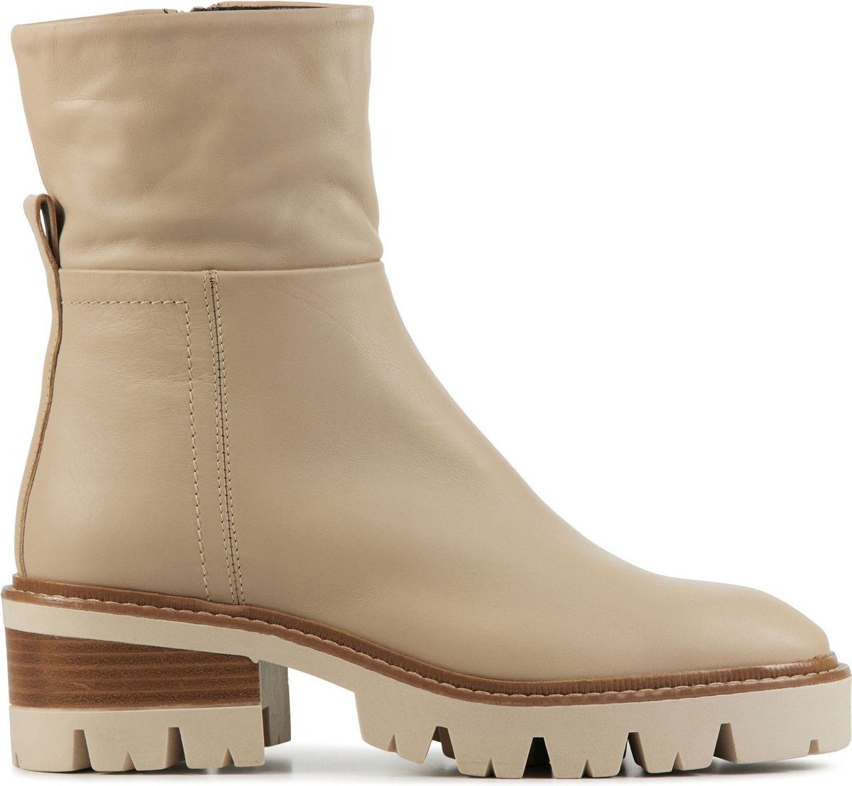 Mace Enkellaarsjes Dames / Laarzen / Damesschoenen - Leer - M1109 - Beige -  Maat 40 | bol.com