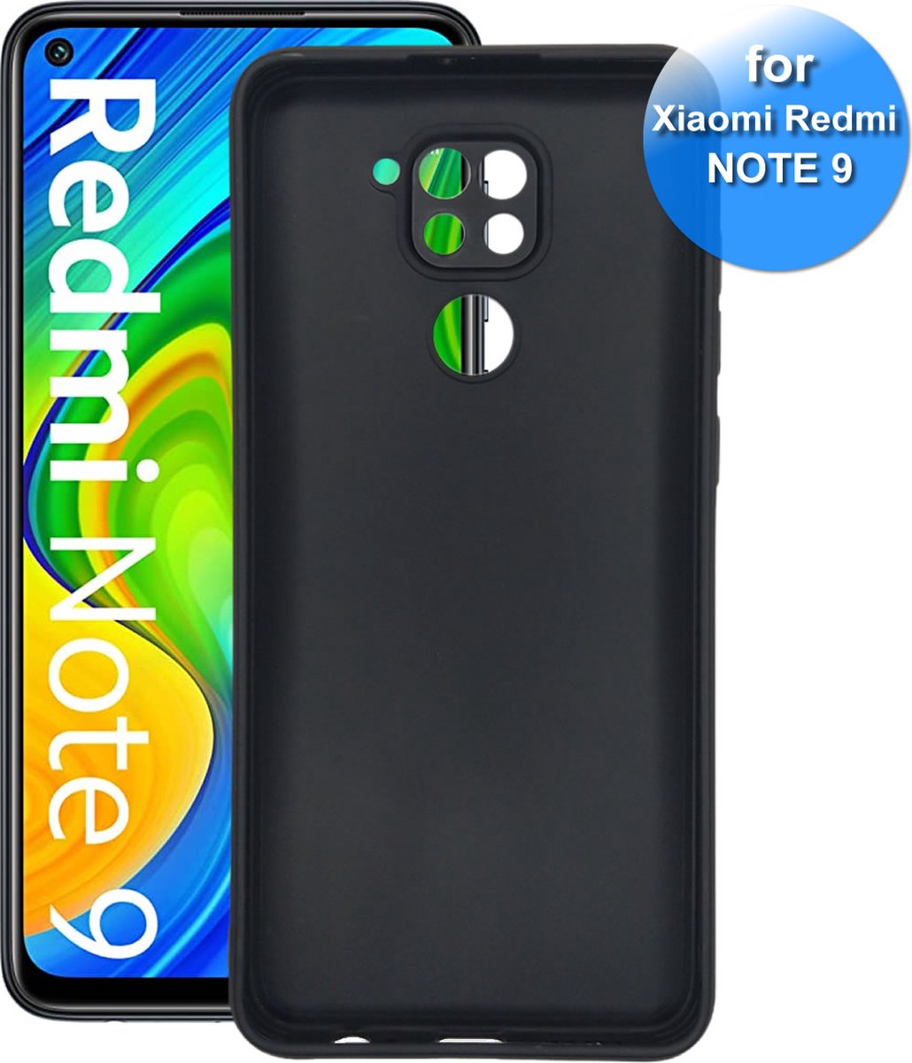 Hoesje geschikt voor Xiaomi Redmi Note 9 - Telefoonhoesje - Siliconen - Back Cover - Zwart