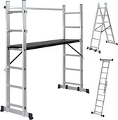 GoodVibes - Steiger - Multifunctionele ladder - Ladderrek - Werkblad - Werkplatform - 4 in 1