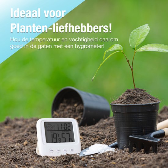 Thermometer en Hygrometer Met Batterijen - Digitale Luchtvochtigheidsmeter - Thermometer Binnen - 2 in 1