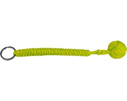 Monkey Fist Apenvuist Zelfverdediging Sleutelhanger Paracord Stalen bal Geel