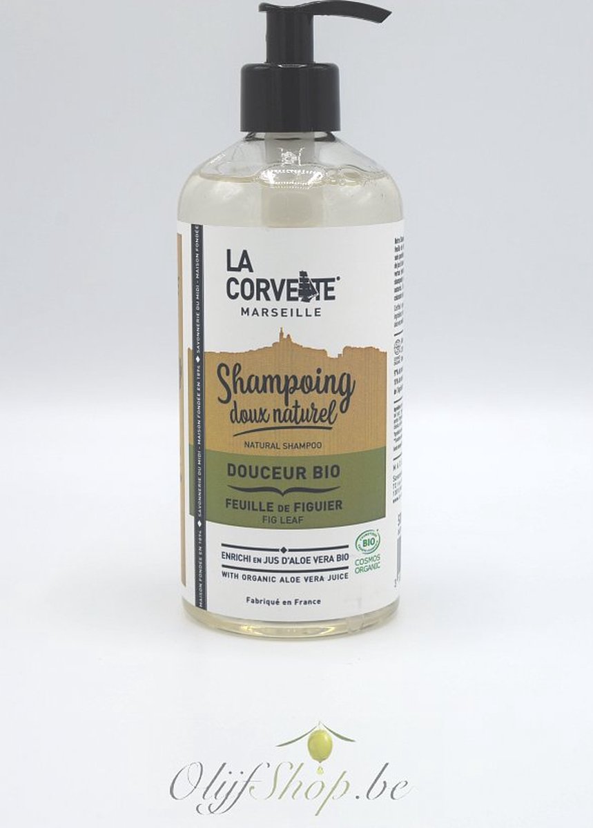 Biologische shampoo vijgen met aloe vera en ezelinnenmelk 500 ml - La Corvette