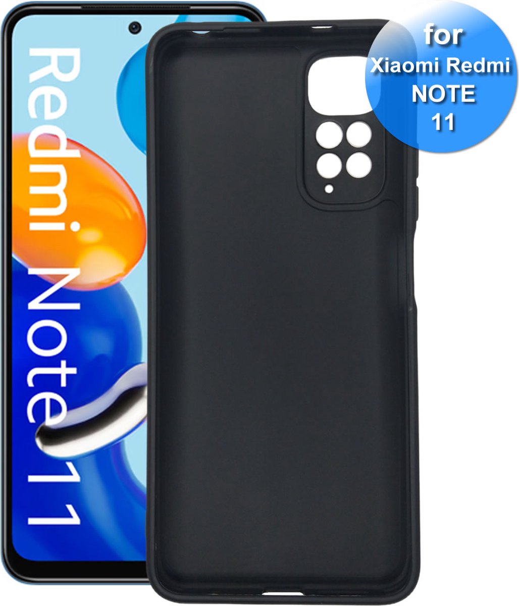 Hoesje geschikt voor Xiaomi Redmi Note 11 - Telefoonhoesje - Siliconen - Back Cover - Zwart