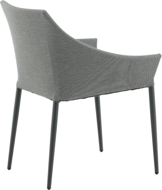 Chaise de jardin Spoga noir, gris foncé.