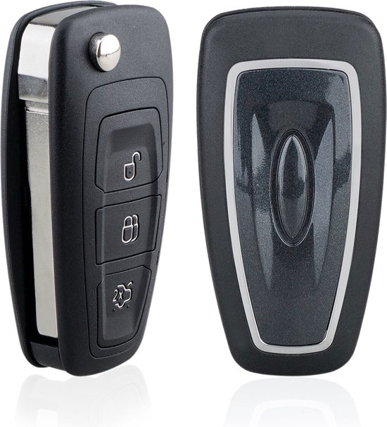 Autosleutel 3 knoppen HU101BRS8 + Batterij CR2032 geschikt voor Ford sleutel  / Ford... | bol.com