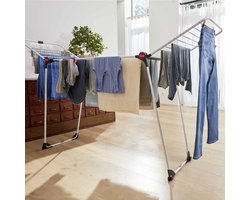 Inklapbaar Droogrek Universeel – Laundry Drying Rack -  Wasrek voor in de Badkamer/Tuin/Slaapkamer/Balkon – Duurzam ‎57 x 9 x 124 cm; 5.55 kg